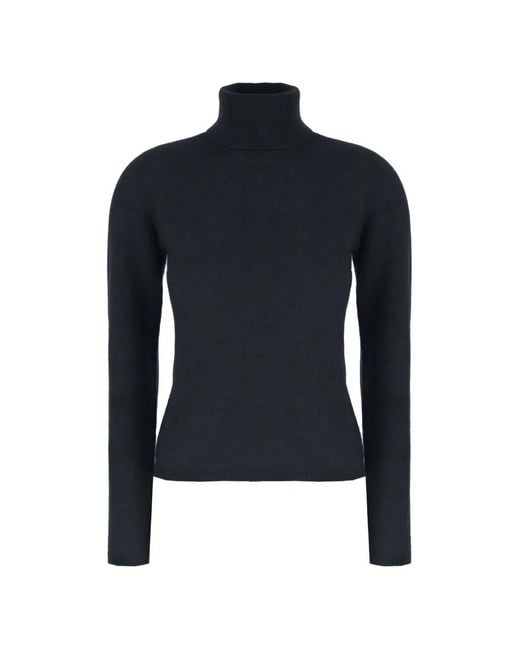 Vanisé Blue Roll-Neck Cashmere Sweater
