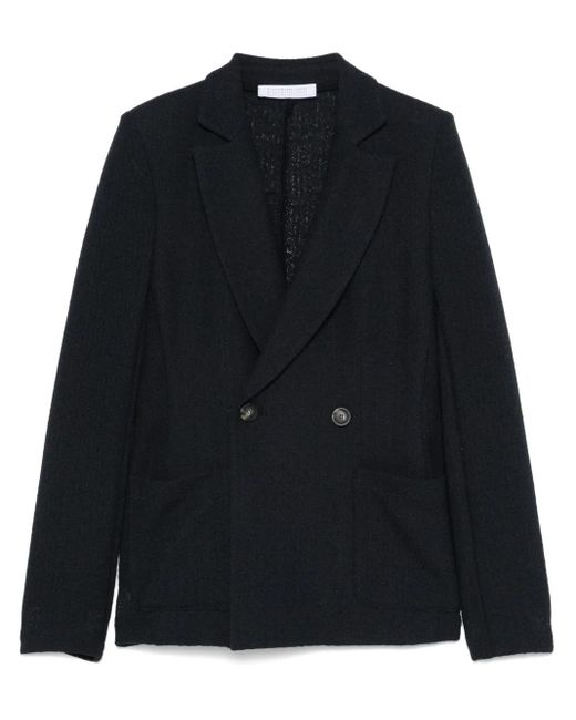 Harris Wharf London Black Two-Tone Frisé Blazer