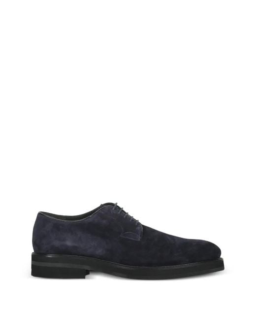 Moorer Blue Campini Derby Shoes for men