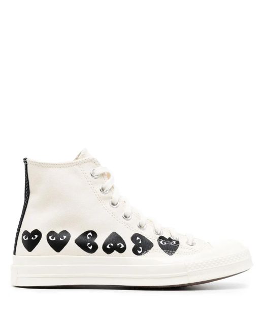 COMME DES GARÇONS PLAY White Chuck 70 High-Top Sneakers