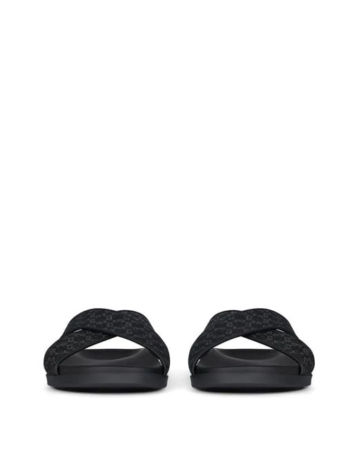 Givenchy Black Crossed-Strap Sandals for men