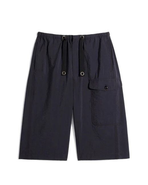 Lemaire Blue Cargo Easy Shorts for men