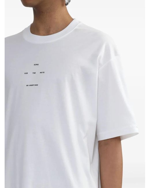 メンズ Song For The Mute ロゴ Tシャツ White