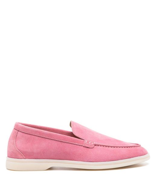 Scarosso Pink Ludovica Suede Loafers