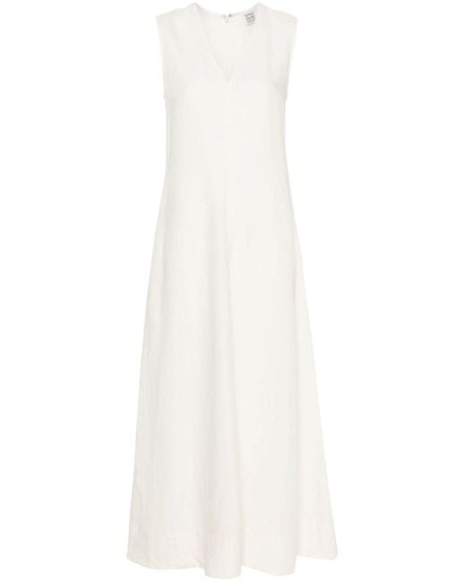 Totême  Flared Maxi-jurk Met V-hals in het White