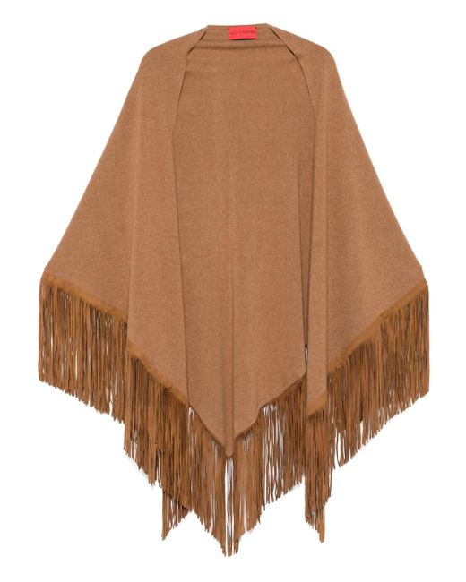 Wild Cashmere Brown Fringed Scarf