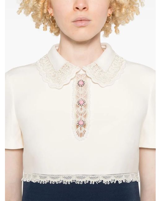 Abito Corto Con Design Color-Block di Valentino Garavani in Blue