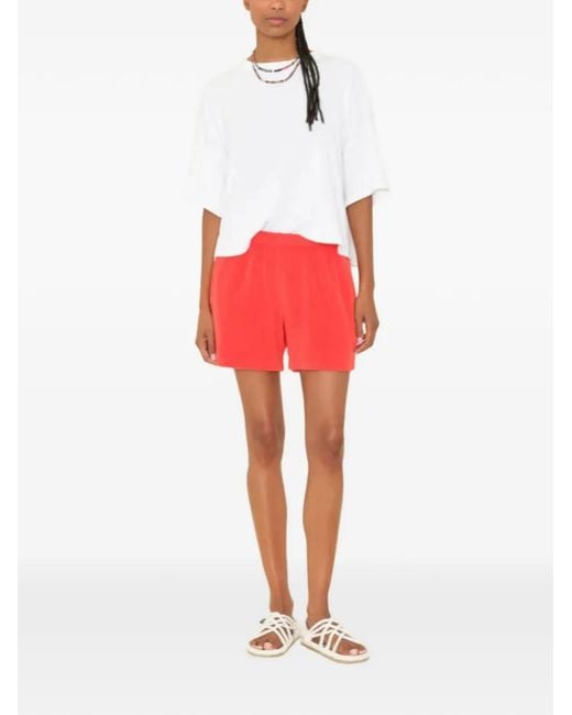 Xirena Red Drawstring Towelling Shorts