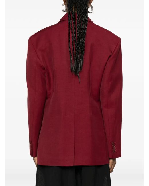 P.A.R.O.S.H. Red Notched Lapel Blazer