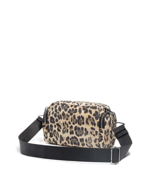 Bimba Y Lola Natural Umhängetasche mit Leoparden-Print