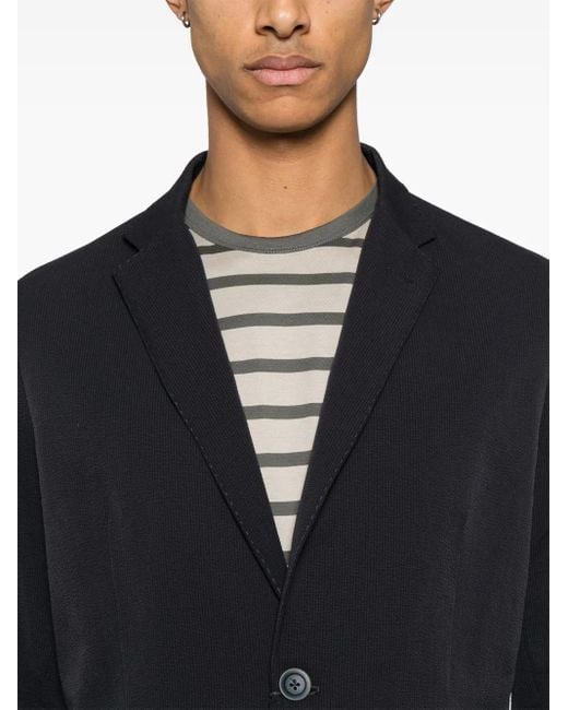 Herno Blue Single-Breasted Jacket for men