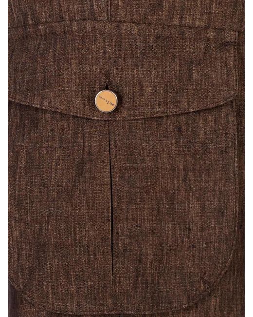 Kiton Cargo Shorts in het Brown voor heren