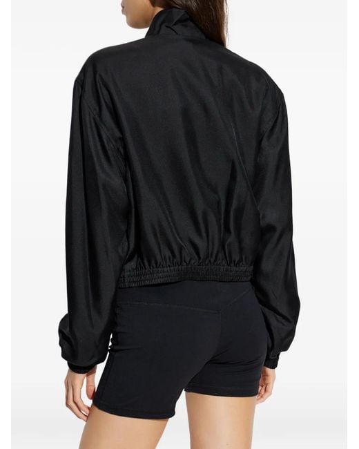 Alexander Wang Black Zip-Up Elasticated-Hem Jacket