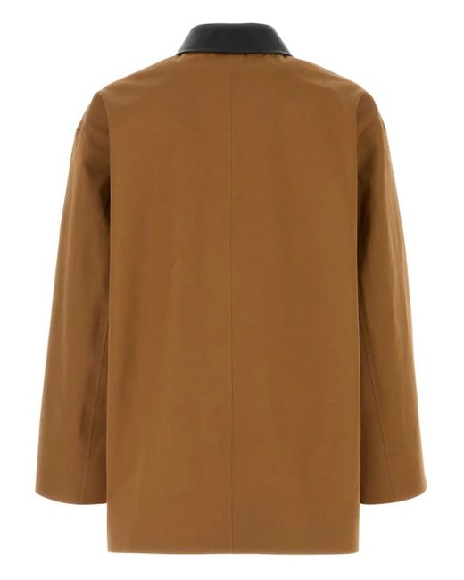 Jil Sander Brown Cotton Shirt Jacket for men