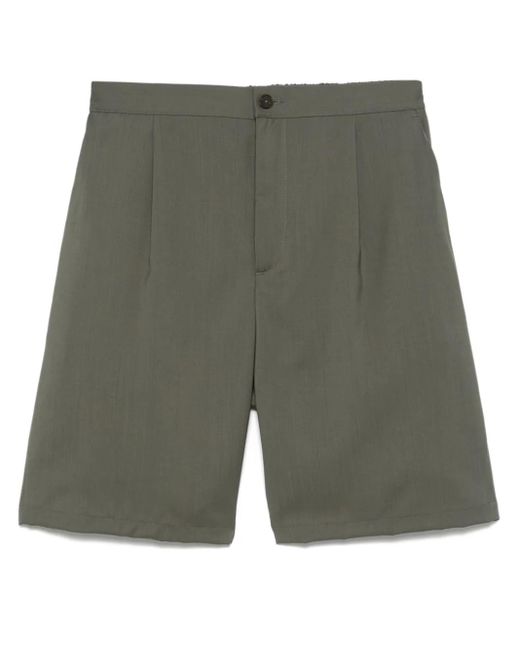 メンズ Hevò バージンウール ショートパンツ Green