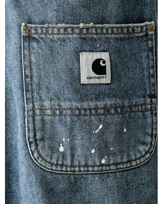 Carhartt Blue Paint-Splatter Denim Skirt
