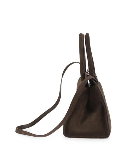 Fabiana Filippi Brown Medium Suede Tote Bag