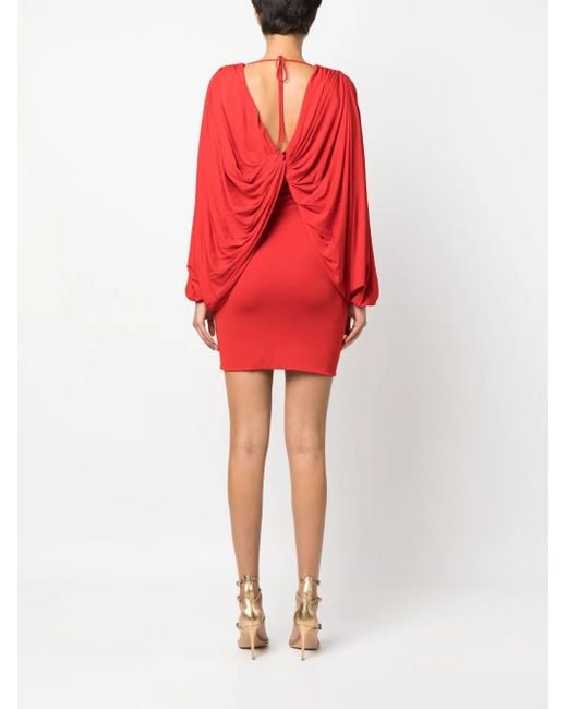 GIUSEPPE DI MORABITO Red Gerüschtes Minikleid Mit Schleifen