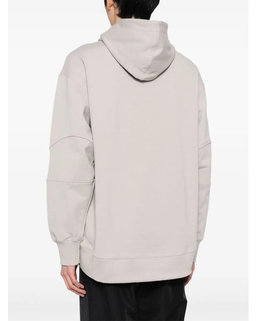Spoonyard Gray Lace-Up Cotton Hoodie for men