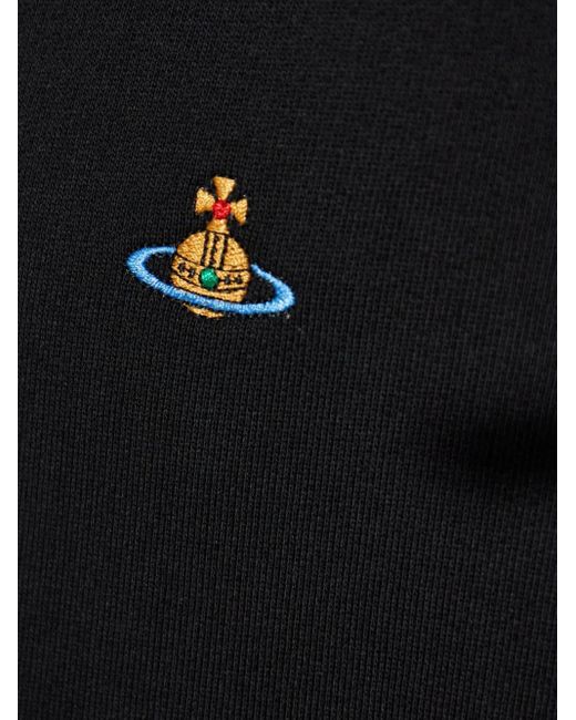 Vivienne Westwood Blue Orb-Embroidered Hoodie for men