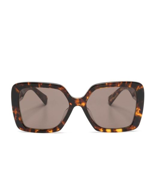 Miu Miu Brown Glimpse Oversize-frame Sunglasses