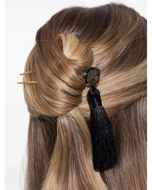 Jennifer Behr White Tassel Francine Hair Clip