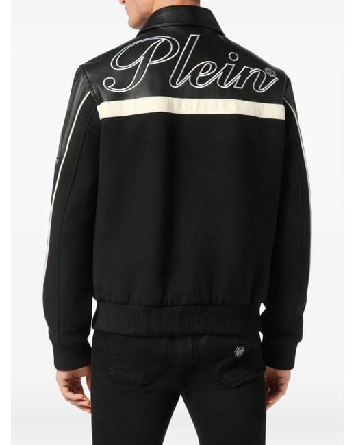 Philipp Plein Black Coster Bomber Jacket for men