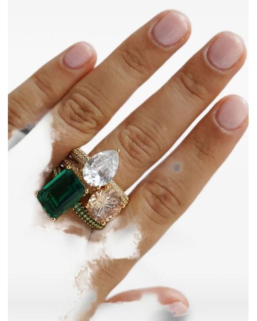 Izabel Display White Mega Drop Pavé Ring