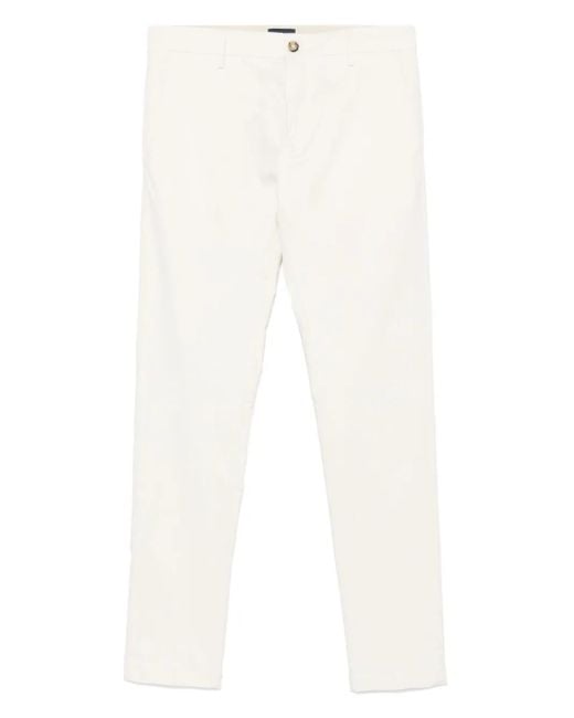 Paul & Shark White Tapered Trousers for men