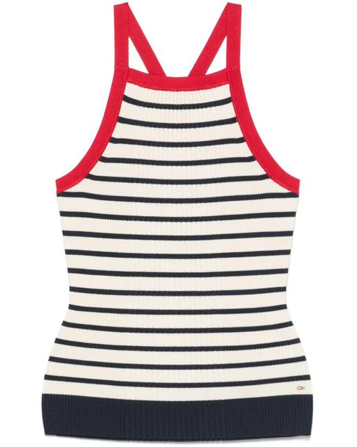 Tommy Hilfiger X Sofia Richie Grainge ノースリーブ ニットトップ Red