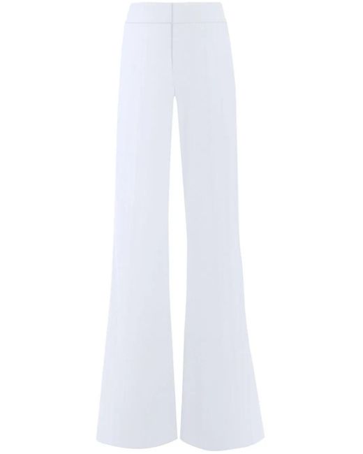 Pantaloni Dylan A Gamba Ampia di Alice + Olivia in White