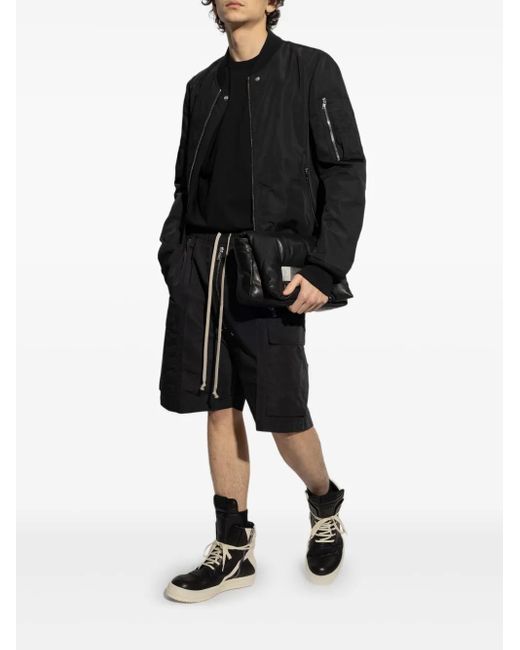 Rick Owens Black Zip-Up Flight Jacket for men