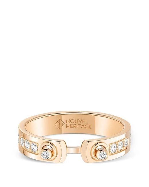 Nouvel Heritage Natural Bague Tuxedo Mood Pavée De Diamants