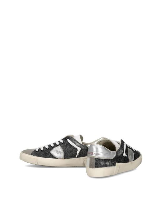 Philippe Model White Prsx Low Metallic Panel Sneakers for men