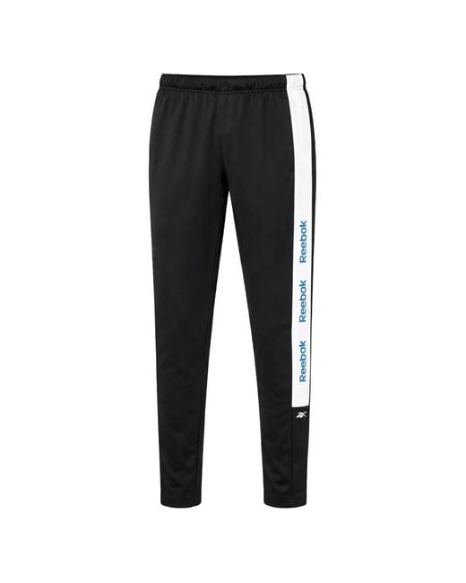 Reebok Black Logo-Embellishment Track Trousers for men