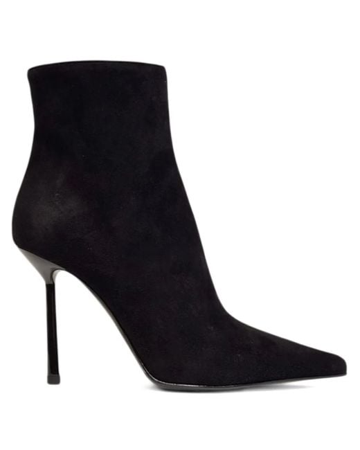 Le Silla Black 80Mm Bella Pointed-Toe Stiletto Boots
