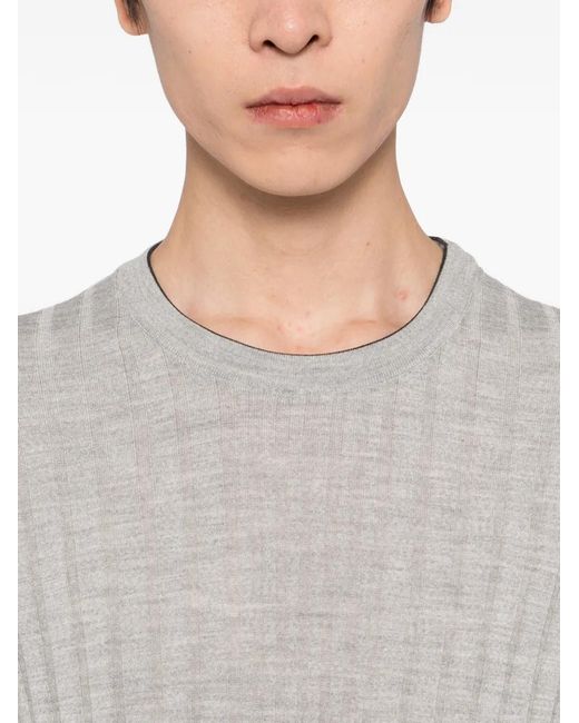 Svevo Gray Wool Top for men