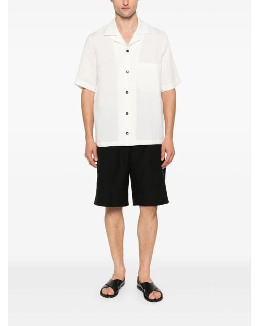 BE ABLE Black Pleated Cotton Shorts for men