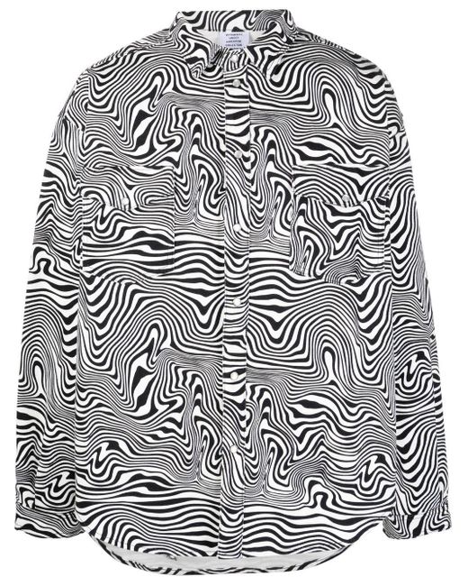 Vetements Gray Hemd mit Zebra-Print