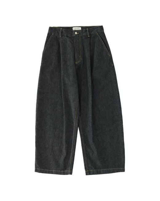 Studio Nicholson Gray Jean Puch À Passants De Ceinture for men