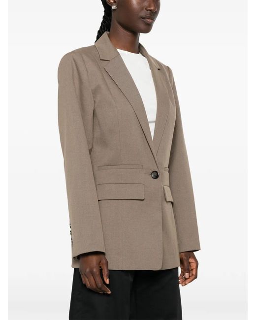 Gestuz Brown Single-Breasted Blazer