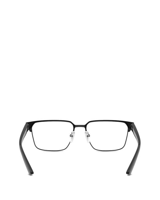 Prada Linea Rossa White Rectangle-Frame Glasses