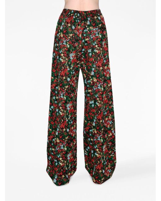 Rosetta Getty Multicolor Floral-print Elasticated-waist Trousers