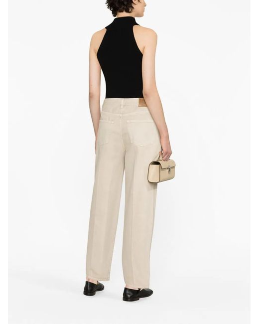 Totême  Natural Toteme Wide Tapered Leg Denim