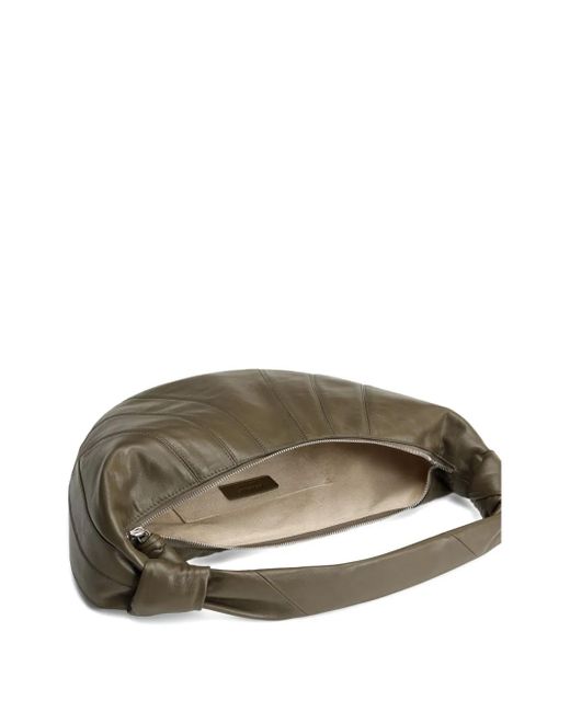 Lemaire Gray Fortune Croissant Knotted Panelled Shoulder Bag
