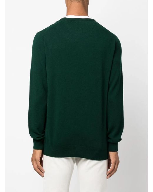 Polo Ralph Lauren Green Crew-Neck Wool Sweater for men
