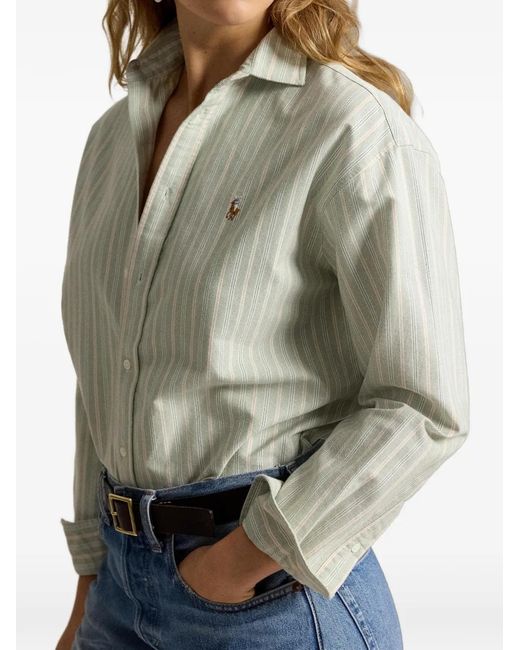 Polo Ralph Lauren White Striped Long-Sleeve Shirt