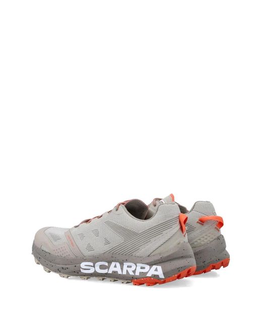 SCARPA White Spin Planet Trail Sneakers for men