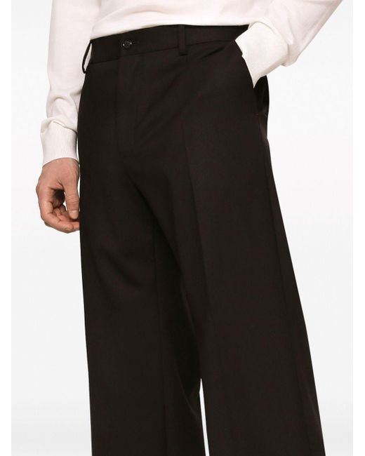 Dolce & Gabbana Geplooide Pantalon in het Black voor heren