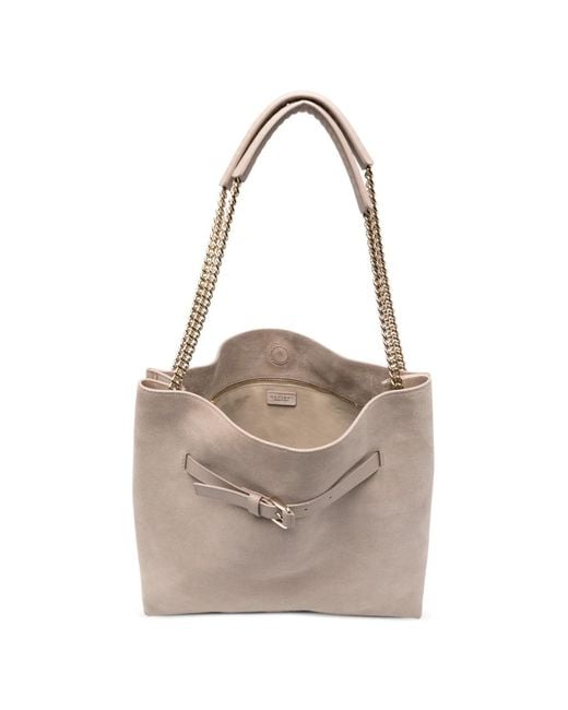 Orciani Natural Buckle-Detail Chain-Strap Shoulder Bag
